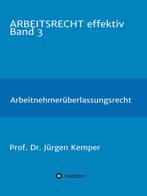 cover image of ARBEITSRECHT effektiv Band 3